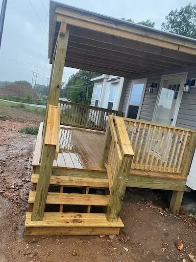 10x10 covered wood deck side — JHG Contracting LLC serving Pea Ridge, AR