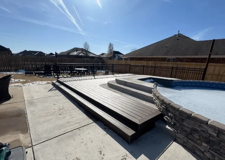 22x20 TimberTech composite deck with Westbury railing Fayetteville AR — JHG Contracting LLC