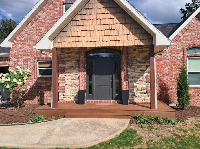 Cedar front deck porch — JHG Contracting LLC serving West Fork, AR