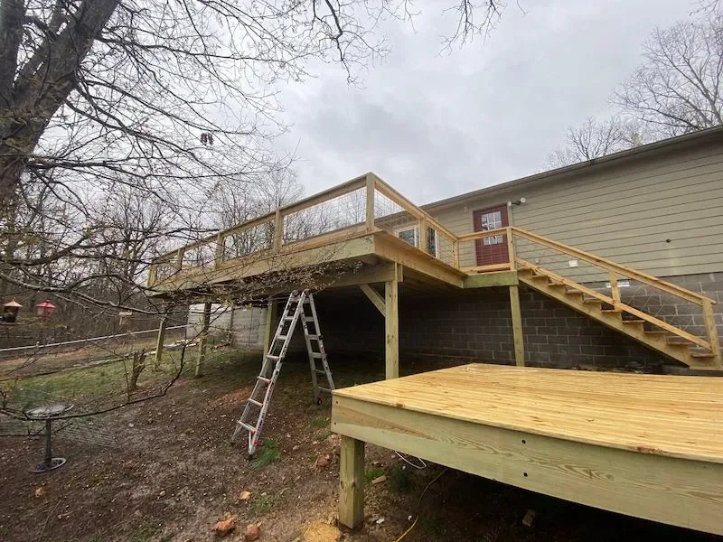 Two-level wood deck — JHG Contracting LLC serving Gentry, AR